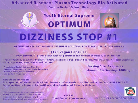ARP Tech Custom Herbal DIZZINESS STOP #1 120 Vegan Caps
