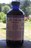 H2 C60 OMEGA 3 Oil  (8 oz) 100% Solvent Free, 99.99+%, Hydrogen Reinforced (2 mg/gram)