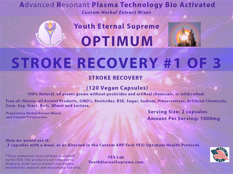 ARP Tech Custom Herbal Optimum STROKE RECOVERY Formula #1 of 3, 120 Vegan Caps