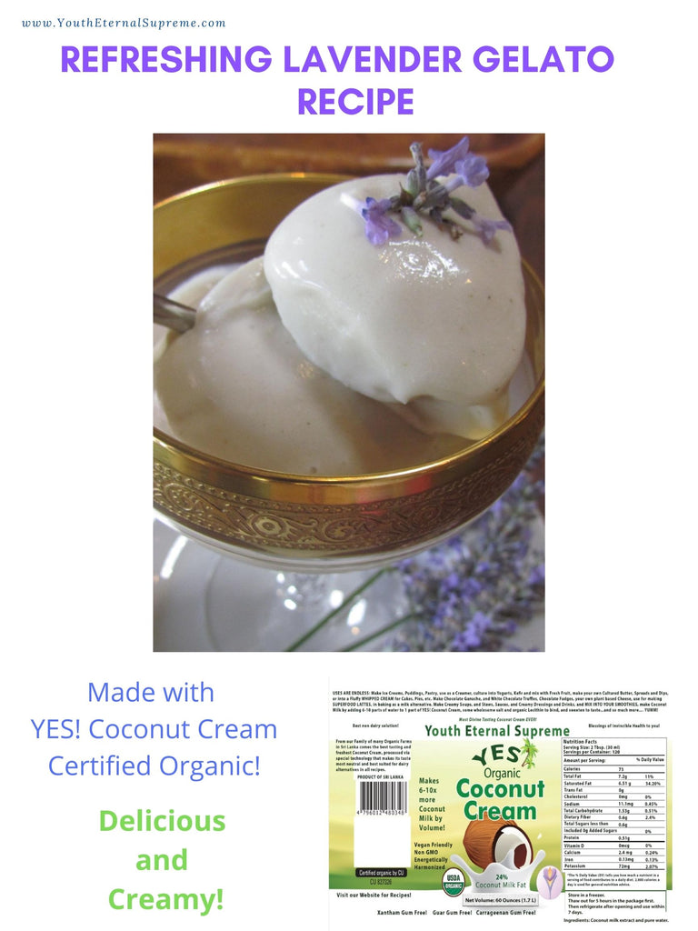 Refreshing Lavender Gelato (100% Plant Based. No ice cream maker needed).