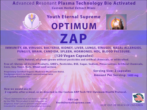 New! ARP Tech Custom Herbal Optimum ZAP, 120 Vegan Caps