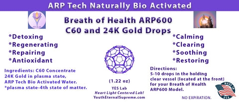 Breath of Health ARP600 C60 and 24K Gold Drops CONCENTRATE (1.22)