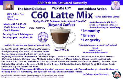 C60 Latte Mix (Beyond Coffee) (9 oz) Glass Jar
