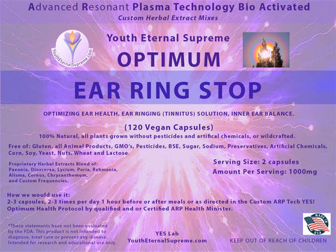 ARP Tech Custom Herbal EAR RING STOP 120 Vegan Caps