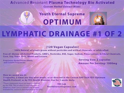 ARP Tech Custom Herbal LYMPHATIC DRAINAGE #1 of 2, 120 Vegan Caps