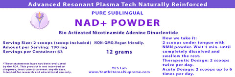 Bio Active NAD+ (12 grams) 99.9% Pure Powder