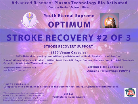 ARP Tech Custom Herbal Optimum STROKE RECOVERY Formula #2,  of 3, 120 Vegan  Caps