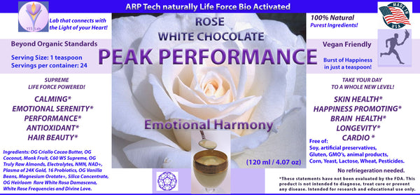 Peak Performance Rose WHITE CHOCOLATE (Emotional Harmony) (120 ml) 4.0 ...