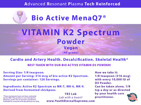 Vitamin K2 Spectrum Powder 100% Natural (40 grams)