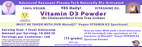 Bio Active D3 Powder (Cholecalciferol) Vegan (15 grams)